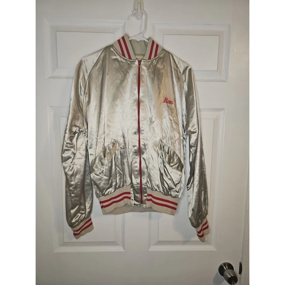 Vintage Ohio State Buckeyes Zip Up Varsity Style Embroidered Jacket Mens Small - Picture 3 of 8